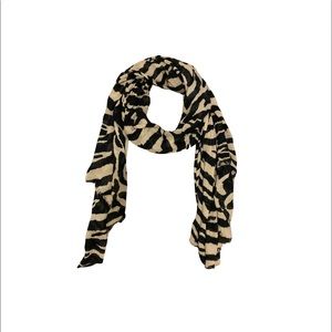 Black and Tan Zebra Print Scarf